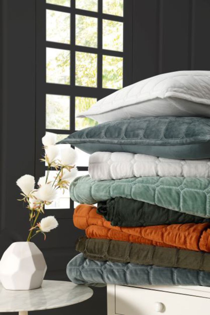 MM Linen - Meeka - Quilted Comforter Set - Large - Pewter image 1